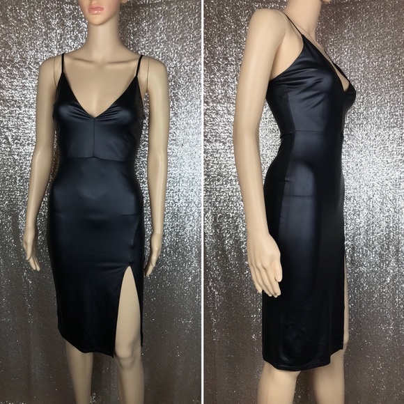 Black Leather Inspired Dress - Picture 5 of 8